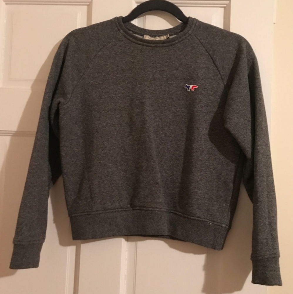 Maison Kitsune Gray Sweatshirt